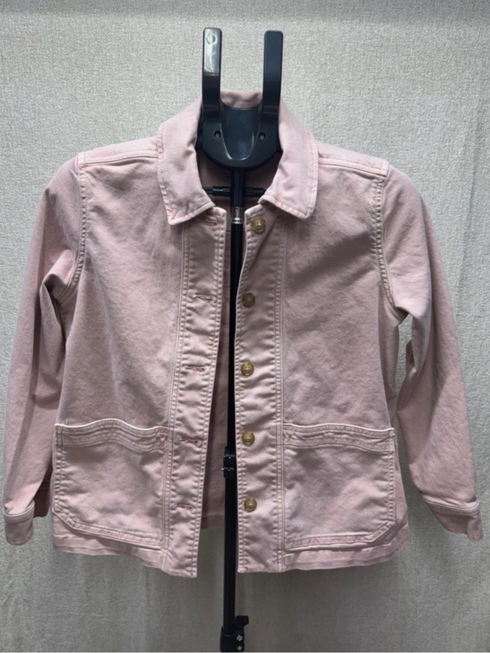 GAP Pale Pink Denim Button-Up Jacket - size XSP